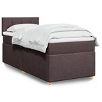 vidaXL Sommier à lattes de lit avec matelas Marron foncé 100x200 cm