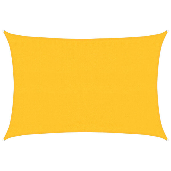 vidaXL Voile d'ombrage 160 g/m² rectangulaire jaune 3 5x5 m PEHD