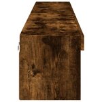 vidaXL Meubles TV avec lumières LED 2 Pièces chêne fumé 100x30x30 cm