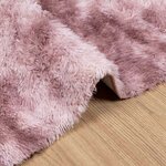 vidaXL Tapis Shaggy à poils longs NAVARRA rose poudré 130x200 cm
