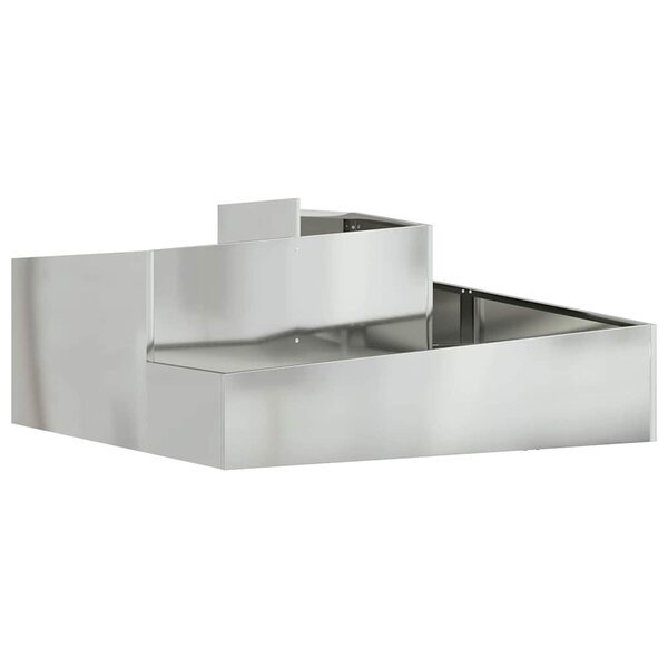 vidaXL Cache-pot de jardin Argent 100 x 100 x 50 cm Acier galvanisé