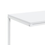 vidaXL Table d'appoint avec roues Blanc 55x35x70 cm Bois d'ingénierie