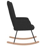 Vidaxl chaise à bascule noir tissu