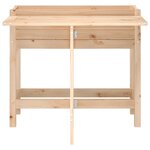 vidaXL Jardinière avec dessus de table pliable bois de pin massif