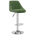 vidaXL Tabourets de bar lot de 2 vert foncé velours