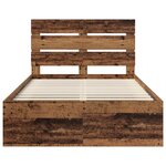 vidaXL Cadre de lit Bois ancien 120 x 190 cm Pin massif