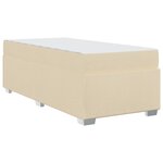 vidaXL Cadre de lit avec matelas Crème 90 x 190 cm tissu