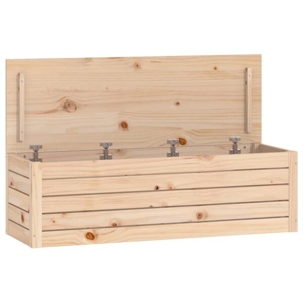 vidaXL Boîte de rangement 109x36 5x33 cm Bois massif de pin