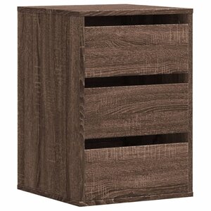vidaXL Commode d'angle chêne marron 40x41x58 cm bois d'ingénierie