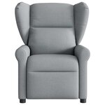 vidaXL Fauteuil inclinable Gris clair Tissu
