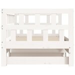 vidaXL Lit de jour avec lit gigogne blanc 90x190 cm bois de pin massif