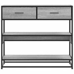 vidaXL Table console sonoma gris 90x35x80 cm bois d'ingénierie