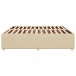 vidaXL Cadre de lit sans matelas crème 200x200 cm tissu
