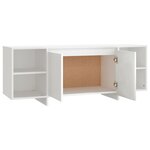 vidaXL Meuble TV blanc 130x35x50 cm bois d'ingénierie