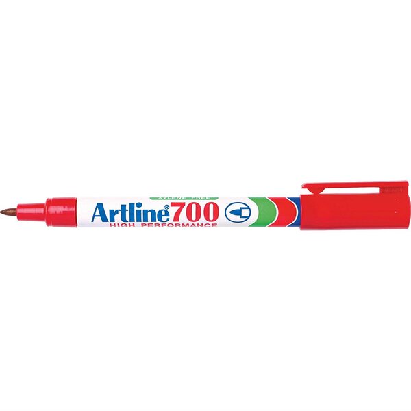 Marqueur '700' permanent indélébile pointe conique 0 7 mm rouge ARTLINE