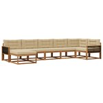 vidaXL Ensemble de canapés d'extérieur 7 Pièces Naturel et Beige