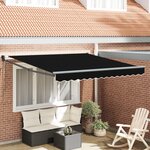 Auvent rétractable automatique vidaXL Noir 350x250 cm