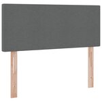 vidaXL Lit avec rangement et matelas Gris foncé 120 x 200 cm