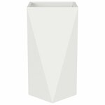 vidaXL Jardinière 2 Pièces Blanc 40 x 40 x 75 cm Acier