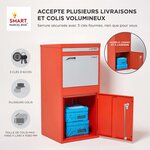 Boîte à colis Extra Large Rouge 2 portes Acier galvanisé SMART PARCEL BOX™