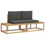 vidaXL Ensemble de canapés d'extérieur 2 pc Blanc et anthracite