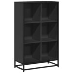 vidaXL Bibliothèque noir 65 5x33x107 5 cm bois d'ingénierie