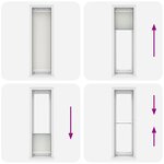 vidaXL Store plissé gris clair 60x200 cm largeur du tissu 59 4 cm