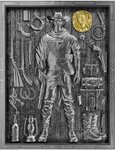 Pièce de monnaie en Argent 5 Tala g 62.2 (2 oz) Millésime 2025 COWBOY (PRÉCOMMANDE)