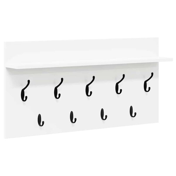vidaXL Porte-manteau mural Blanc 80 x 40 x 12 cm Bois d'ingénierie