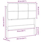 vidaXL Tête de lit capitonnée Marron et gris clair 80 cm Pin massif