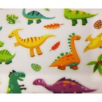 Autocollants - Drôles de Dinosaures - Paillettes - 1 8 cm