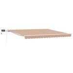 vidaXL Store Rétractable Manuel avec Rayures Multicolores LED 400x300 cm