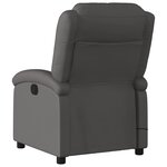 vidaXL Fauteuil de massage inclinable électrique gris cuir véritable