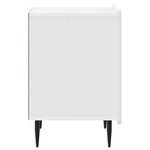 vidaXL Cabinet de chevet 2 Pièces Blanc brillant 43 x 34 5 x 52 cm