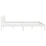 vidaXL Cadre de lit Blanc Bois de pin massif 140x200 cm