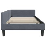 vidaXL Cadre de lit d'angle avec tête de lit Gris foncé 80 x 200 cm