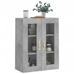 vidaXL Armoire murale gris béton 69 5x34x90 cm