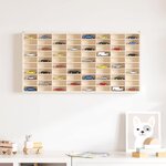 vidaXL Vitrine de collection en bois avec 80 compartiments 80 x 4 5 x 40 5 cm