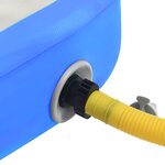 vidaXL Tapis gonflable de gymnastique avec pompe 200x200x20cm PVC Bleu