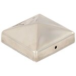vidaXL Bouchons de poteau de clôture pyramidaux 6 Pièces Inox 81x81 mm