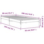 vidaXL Cadre de lit sans matelas noir 90x190 cm