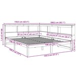 vidaXL Lit bibliothèque sans matelas 140x190 cm bois de pin massif