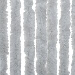 vidaXL Rideau anti-mouches gris 56x185 cm chenille