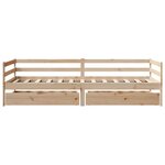 vidaXL Lit de jour avec tiroirs sans matelas 90x200 cm bois massif