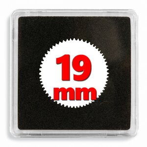 Capsules numismatiques carrées Quadrum 19mm. Paquet - 10 capsules