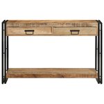 vidaXL Table console Marron 120 x 33 x 75 cm bois de manguier massif