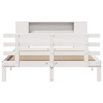 vidaXL Lit bibliothèque sans matelas blanc 150x200 cm bois pin massif