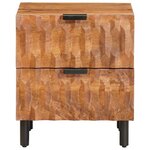 vidaXL Cabinet de chevet avec tiroir 2 Pièces Marron 40 x 33 x 46 cm