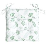 vidaXL Coussins de chaise lot de 6 à motif de feuilles 40x40x7cm tissu