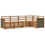vidaXL Ensemble de canapés d'extérieur 4 pc Naturel